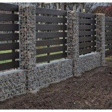 Габион столб спиральный оцинкованный (Ц) для забора 0,3х0,3х2х5х50х100 мм ТУ 25.93.13-004-52757089-2021